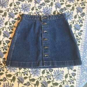 American Apparel Dark Blue A-Line Skirt